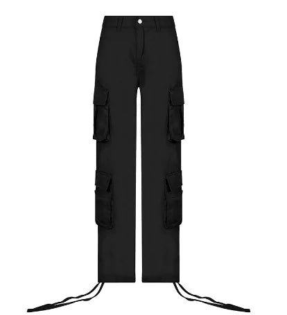 Load image into Gallery viewer, Cargo Solid Baggy Pants
