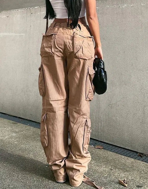 Load image into Gallery viewer, Cargo Solid Baggy Pants
